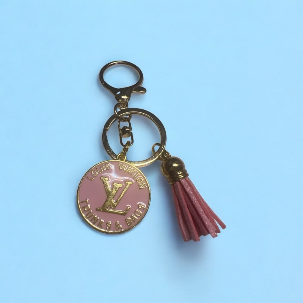 Pink and Gold Keychain